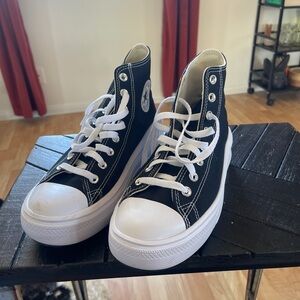 Platform converse- worn once, new!